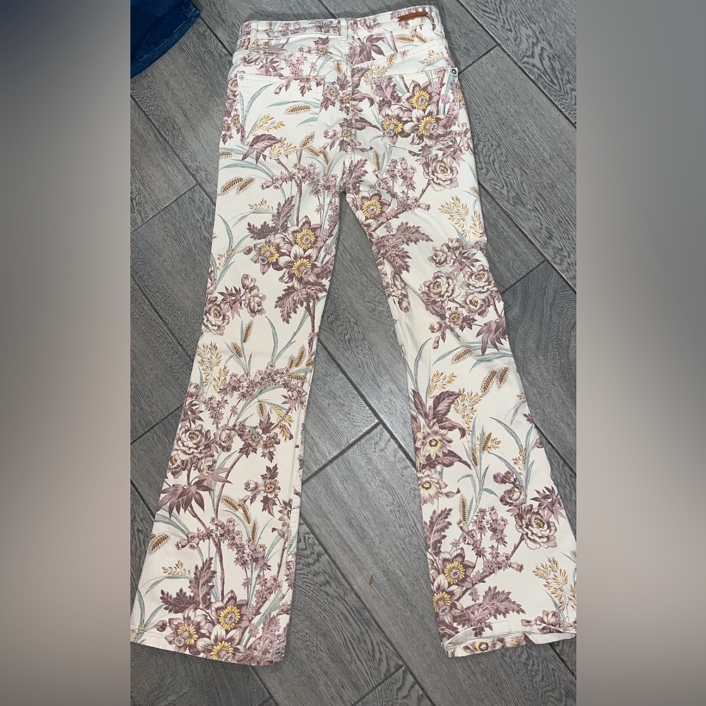 ANTHROPOLOGIE Pilcro Ultra High-Rise floral print Bootcut Jeans ##P00 - Picture 6 of 7